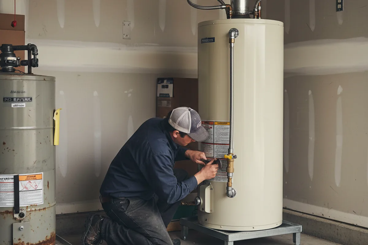 Water heater and shutoff valve replacement in Braintree