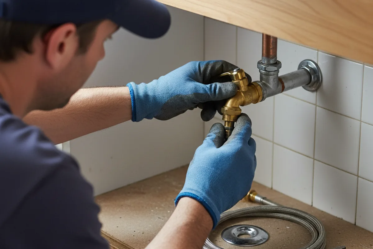 Shutoff valve and fitting work during Faucet and Fixture Repair in Braintree